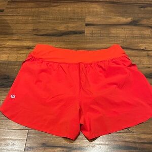 Lululemon Fast and Free Women's Red Athletic Shorts